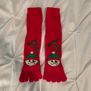 Snowman toe socks